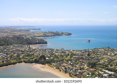 Aerial Shots Of New Zealand Coastline - Auckland Hauraki Gulf