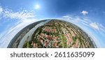 Aerial shots of North Lake, Brasilia, Brazil. Federal District.