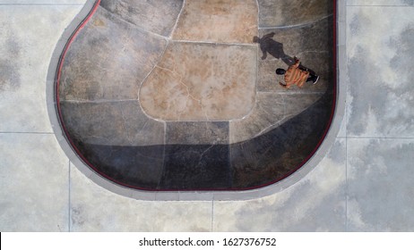 Aerial Skatepark Pool In Ericeira, Portugal