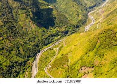 Aerial South River Jungle Landscape America Pastaza River Canyon In Ecuadorian Andes And Cookware American Road High Altitud Total Size Chopper Shot Aerial South River Jungle Landscape America Journey