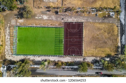 aerial sport field, school sport field