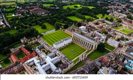 Aerial Stock Photo Of Cambridge University UK