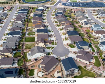 Aerial Of Suburban Sprawl Of Colorado