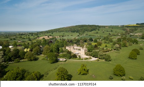 Aerial Of Sudeley Castle Winchcombe In England Cotswolds Midlands