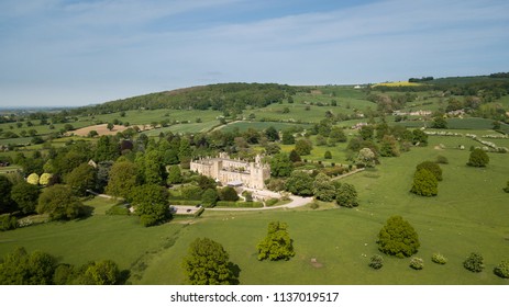 Aerial Of Sudeley Castle Winchcombe In England Cotswolds Midlands