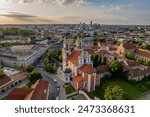 Aerial summer evening sunset view of Saint Catherine