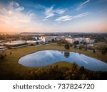 Aerial Sunrise in Monmouth Junction New Jersey