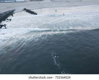 Aerial Of Sunset In Asbury Park