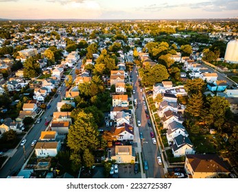 Aerial of Sunset in Garfield New Jersey - Shutterstock ID 2232725387
