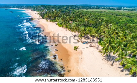 Aerial. Tangalle beach. Sri Lanka.