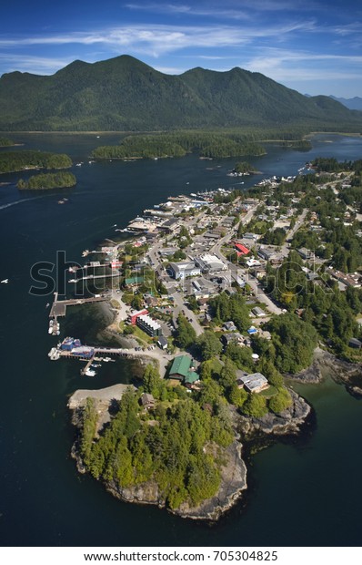 Aerial Tofino Vancouver Island British Columbia Royalty Free