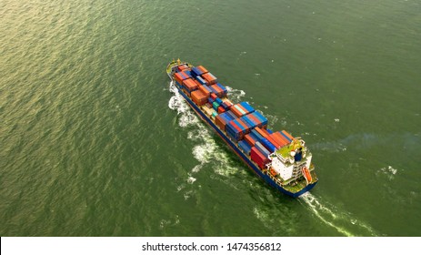 Aerial Top View Cargo Container Ship Stock Photo 1474356812 | Shutterstock