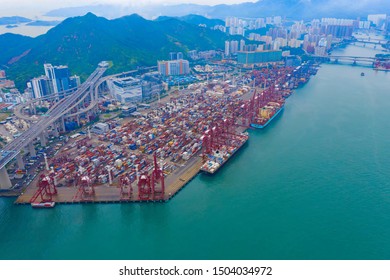 Aerial Top View Container Cargo Ship Stock Photo 1504034972 | Shutterstock