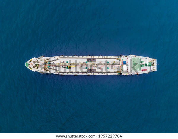 Aerial Top View Tanker Ship Park Stock Photo 1957229704 | Shutterstock