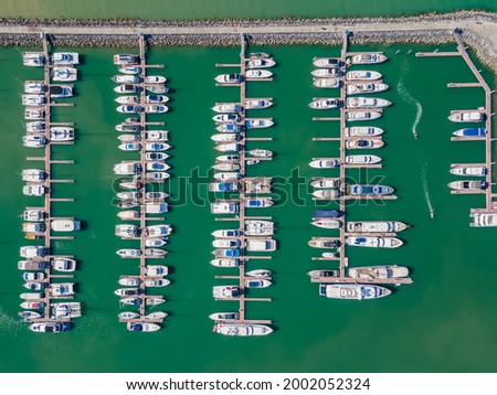 Similar – Foto Bild Luftaufnahme von Luxusyachten und -booten im Hafen am Schwarzen Meer