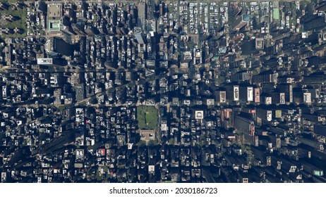 Aerial topdown view of Manhattan 4k screenshot of high resolution animation