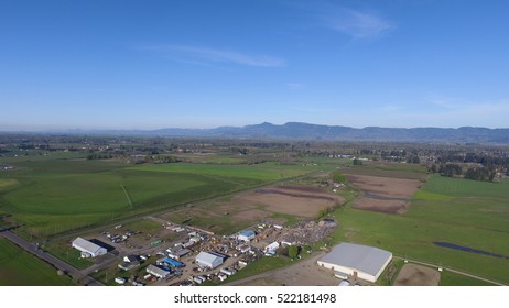 Aerial Valley View Of Oregon's Willamette Valley. 