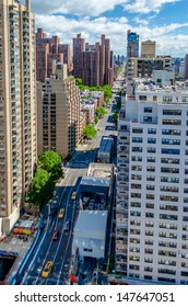 Aerial View Of The 2nd Avenue, Upper East Side, Manhattan