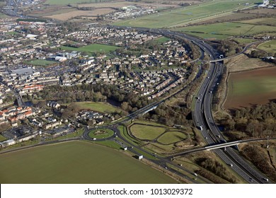 Aerial View Of The A1 Wetherby Bypass, West Yorkshire, UK