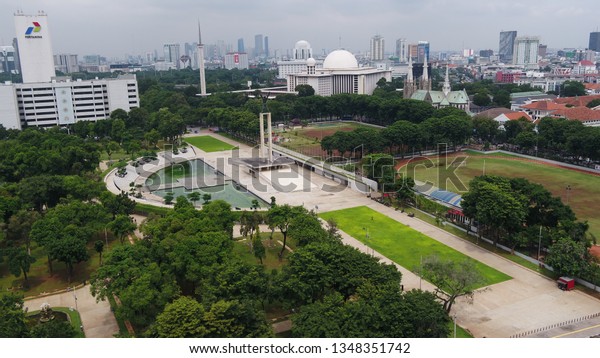 Aerial View Above Jakarta Largest Park Stock Photo Edit Now