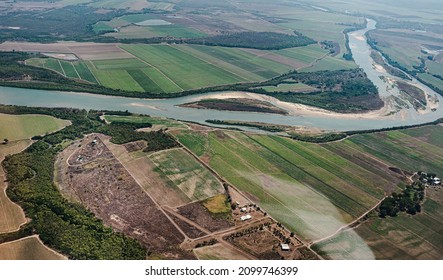 Aerial View Of Agriculture Fields Near Sydney Airport, Australia, Dec 2019