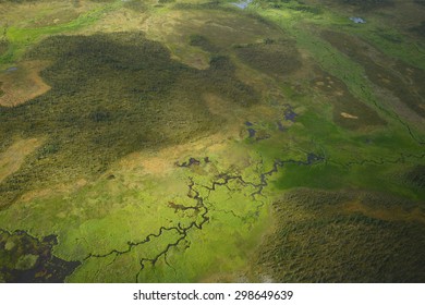 An Aerial View Of Alaska Wetland Near King Salmon