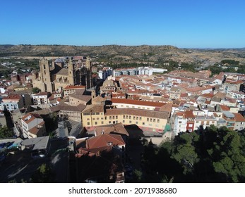 Aerial view of Alcaniz, city of Zaragoza. Aragon.Spain