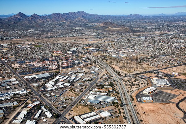 Aerial View Along Interstate 10 Looking Stock Photo (Edit Now) 555302737