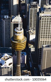 Aerial View Of AMP Tower In Sydney, Australia.