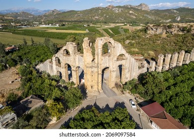 Aerial view of the ancient Aspendos amphitheater in Antalya - Powered by Shutterstock