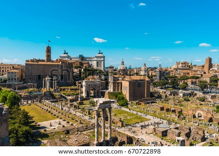 Similar – Image, Stock Photo Roman Forum Rome Italy