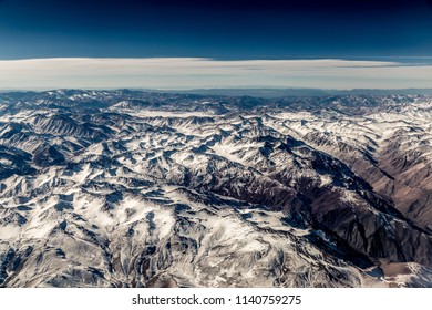 Aerial view of the Andes mountain range - Powered by Shutterstock