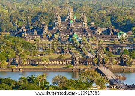 Aerial view of Angkor Wat