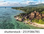 Aerial view of Anse Source d