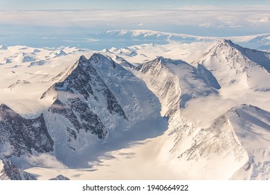 An aerial view of Antarctica's Transantarctic Mountain Range - Powered by Shutterstock