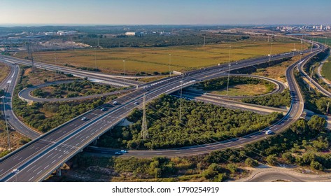 Aerial View Of Ashdod Interchange, Israel.