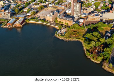 Aerial View Of Astoria Queens At Ways Reef In New York City