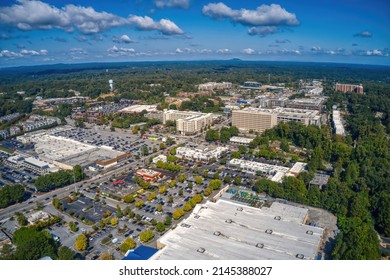 Aerial View Of The Atlanta Suburb Of Sandy Springs, Georgia