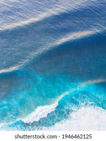 Aerial View Of The Atlantic Ocean, Madeira Island, Portugal. Background