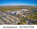 Aerial View of Aurora, Colorado in Autumn