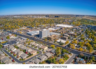 Aerial View Of Aurora, Colorado In Autumn