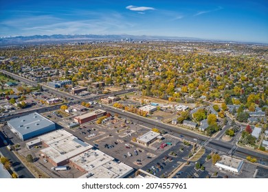 Aerial View Of Aurora, Colorado In Autumn