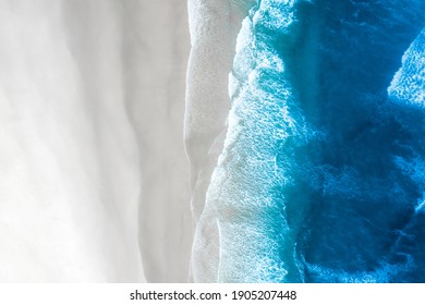 Aerial View Of Australian Beach From Above Blue Water White Sand