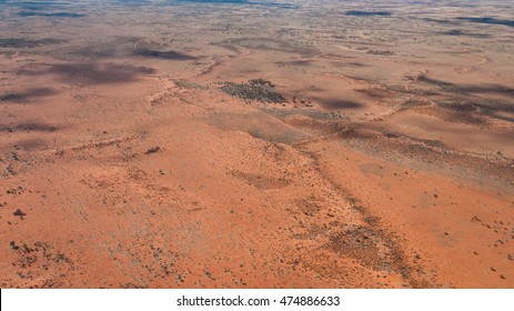 Aerial View Of Australian Desert, Northern Territory.