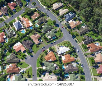 Aerial view of  australian suburban houses - Shutterstock ID 149265887
