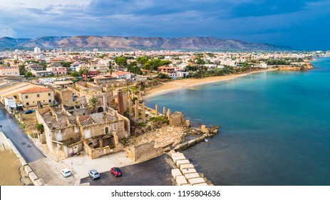 Aerial View. Avola, Province Of Syracuse, Sicily, Italy