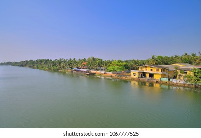 Aerial View Of Backwaters In Kuttanad Region Located In The Alappuzha District.