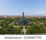 aerial view of Bajra Sandhi Monument, Denpasar, bali, Indonesia