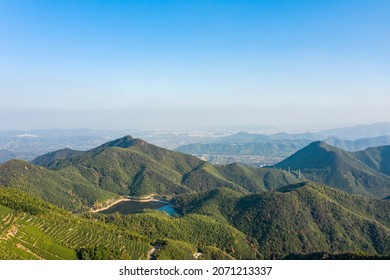 The Aerial View Of The Bamboo Forest Of Mogan Mountain In Zhejiang, China