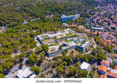 Aerial view of Barone fortress in Sibenik, Croatia - Shutterstock ID 1995945662
